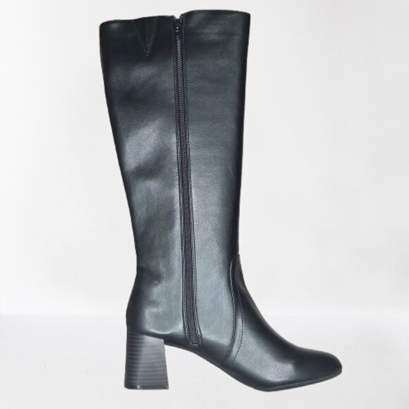 NWT Style & Co Women's Buffyy Flare Tall Black Boots - Picture 2 of 7